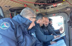 DECARO CON CAPO PROTEZIONE CIVILE NAZIONALE SORVOLA ZONE COLPITE DAL MALTEMPO IN CAPITANATA