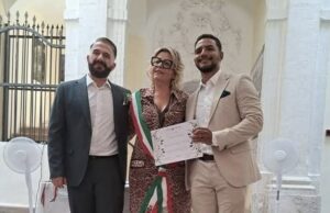 Apricena, una giornata storica: celebrata la prima unione civile della città