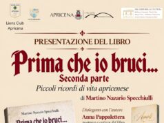 LIBRI – AD APRICENA “PRIMA CHE IO BRUCI”, DI MARTINO NAZARIO SPECCHIULLI